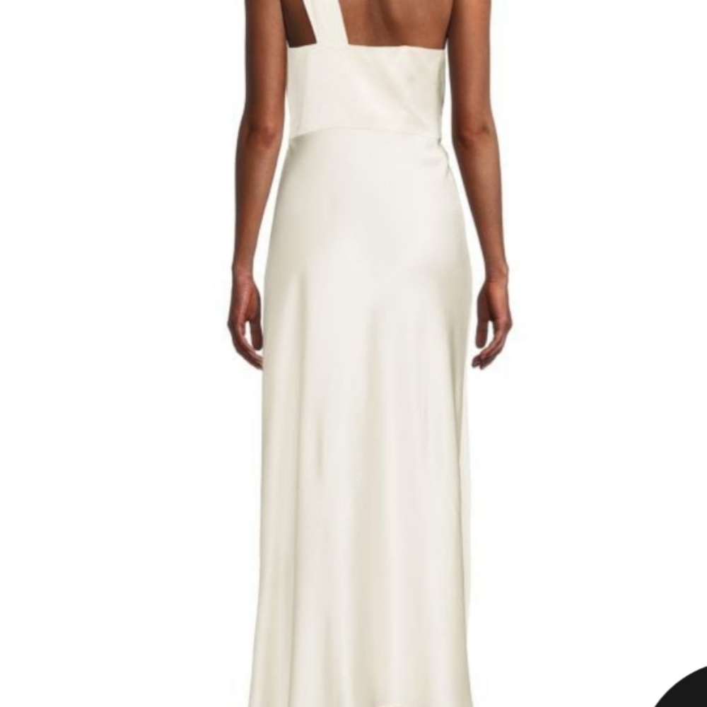 SIGNIFICANT OTHER Macy Draped One Shoulder Satin Dress  Size 6 - Picture 2 of 6